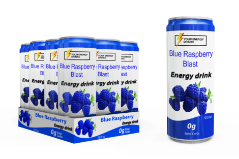 Blue Raspberyy Blast Energy Drinks (Pack of 12)