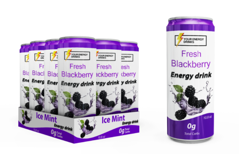 Fresh Blackberry Energy Drinks (Pack of 12)