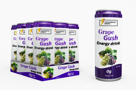 Energy Drinks Grape Gush (Pack of 12)