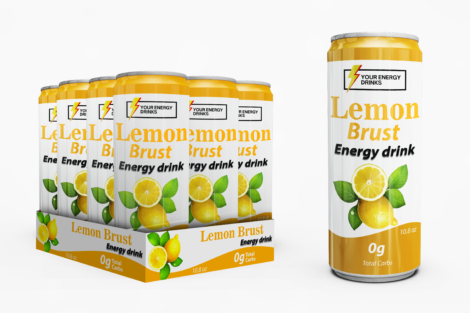 Lemon Brust Energy Drinks (Pack of 12)